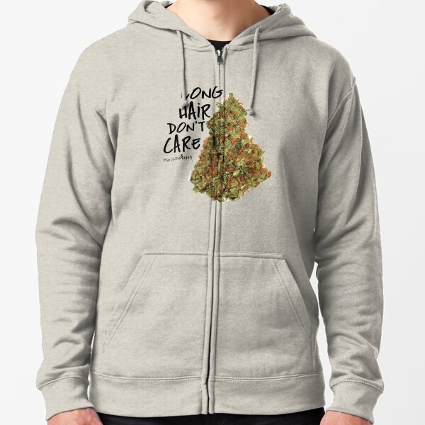 Long Hair Don't Care Zipped Hoodie