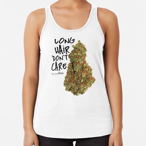 Long Hair Don't Care Racerback Tank Top