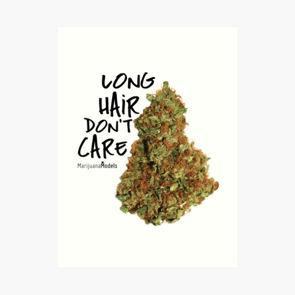 Long Hair Don't Care Art Print