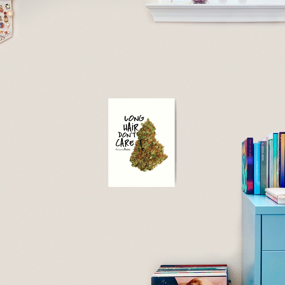 Long Hair Don't Care Art Print
