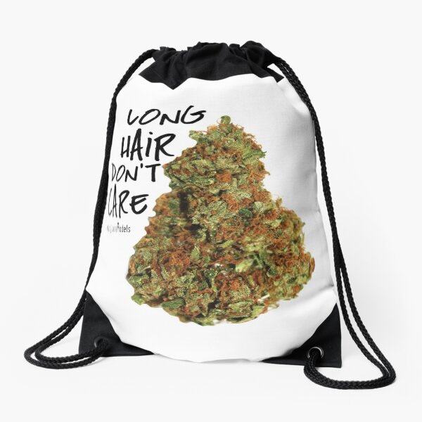 Long Hair Don't Care Drawstring Bag
