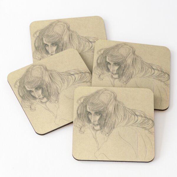 Item preview, Gustav Klimt Seductive Woman Sketch Drawing Study for Beethoven Friese Lasciviousness designed and sold by kattakitty.