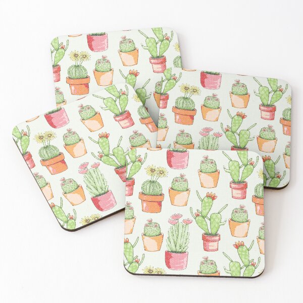 Item preview, Cute Potted Flowering Cactus plants. designed and sold by LaBellCreative.