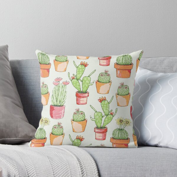Item preview, Cute Potted Flowering Cactus plants. designed and sold by LaBellCreative.