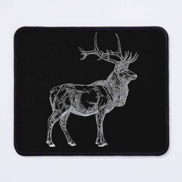 Item preview, Elk drawing, white version designed and sold by DaveDanchuk.