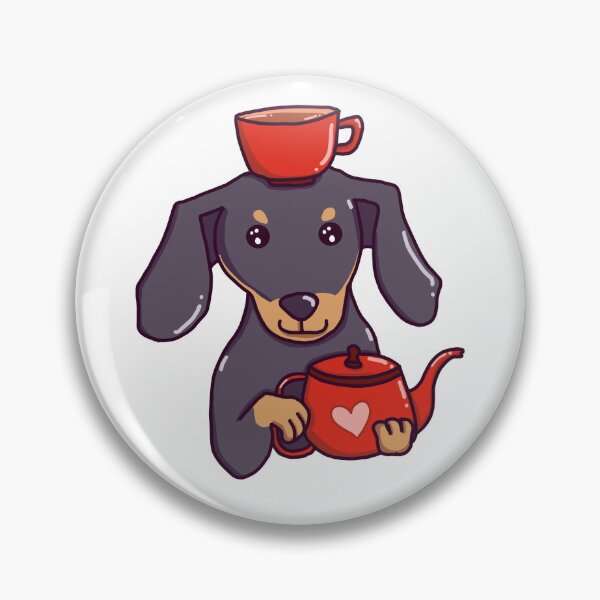 Item preview, Dachshund loves tea designed and sold by Rayniverse.