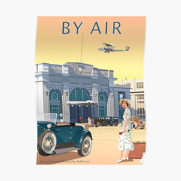 Art Deco Croydon Airport Poster