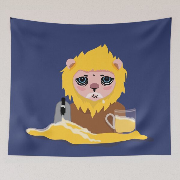 Item preview, Lion or Cat _Family Felidae_Beer Lover designed and sold by RabitoDesign.