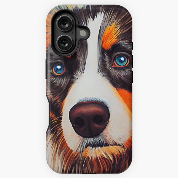 Item preview, Colourful Australian Shepherd Artwork designed and sold by CaseHavenDesign.