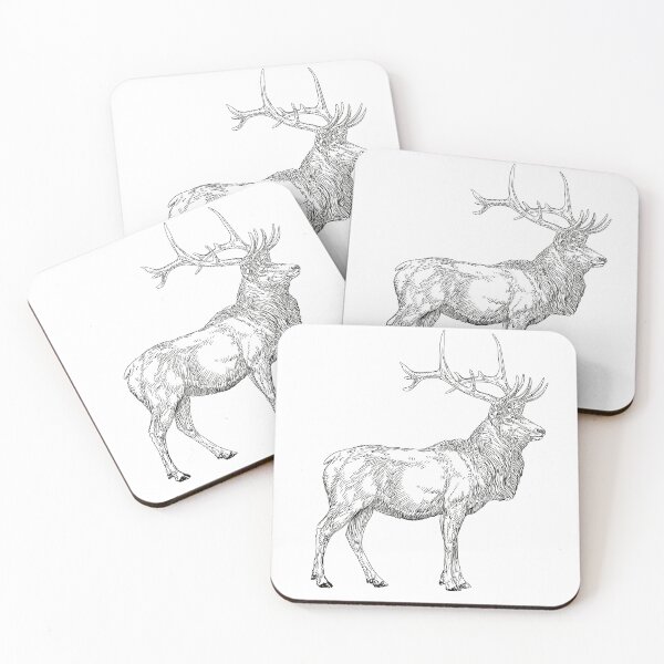 Item preview, Elk drawing, black version designed and sold by DaveDanchuk.