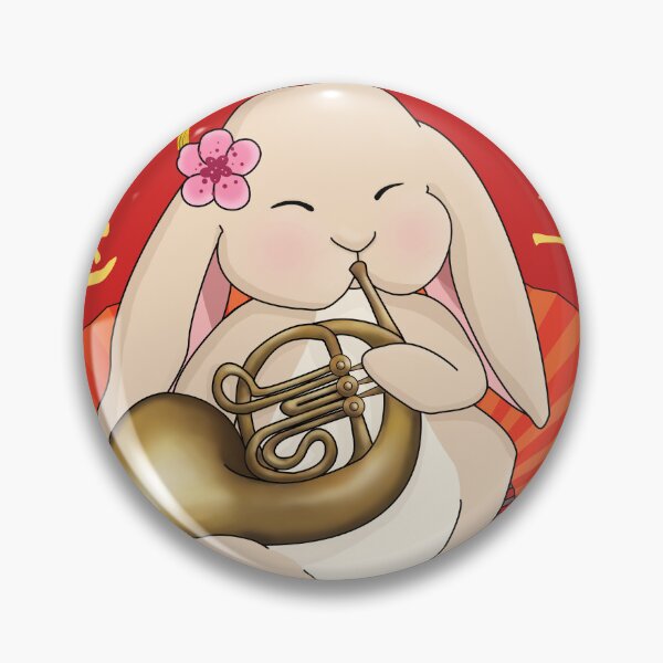 Item preview, French Horn Bunny Chinese New Year of the Rabbit 2023 designed and sold by Jazznote.