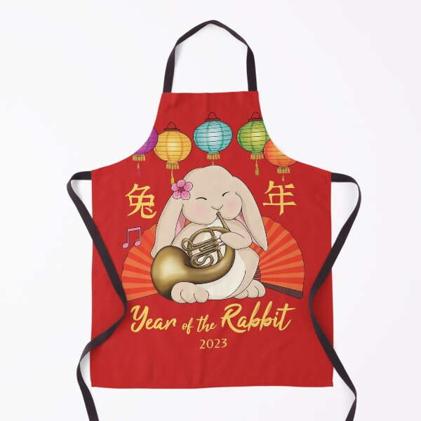 Item preview, French Horn Bunny Chinese New Year of the Rabbit 2023 designed and sold by Jazznote.