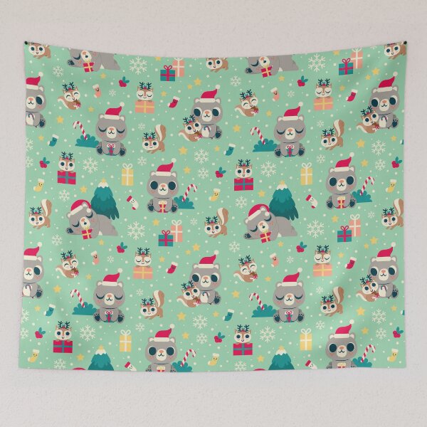 Item preview, Holiday Woodland Animals - Surface Pattern / Print designed and sold by jsongdesign.