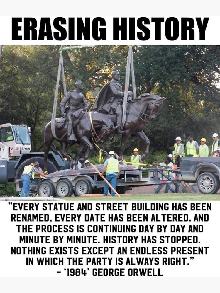 Orwell Erasing History Quote" Sticker for Sale by CyberBearman