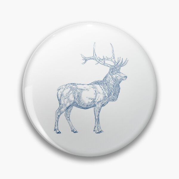 Item preview, Elk drawing, light blue version designed and sold by DaveDanchuk.