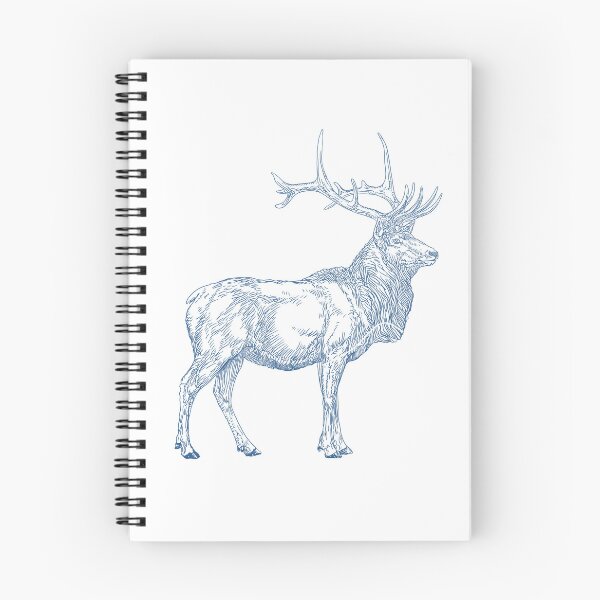 Item preview, Elk drawing, light blue version designed and sold by DaveDanchuk.