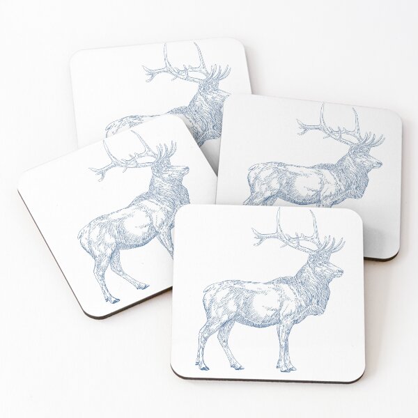 Item preview, Elk drawing, light blue version designed and sold by DaveDanchuk.