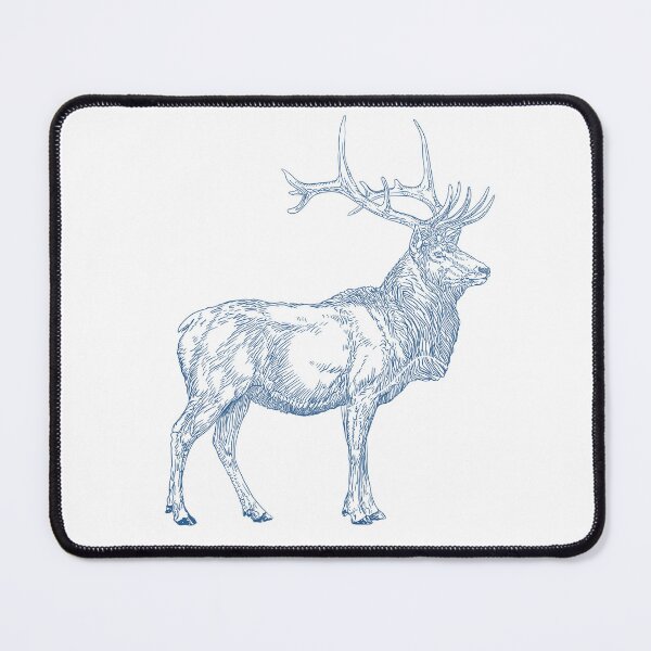 Item preview, Elk drawing, light blue version designed and sold by DaveDanchuk.