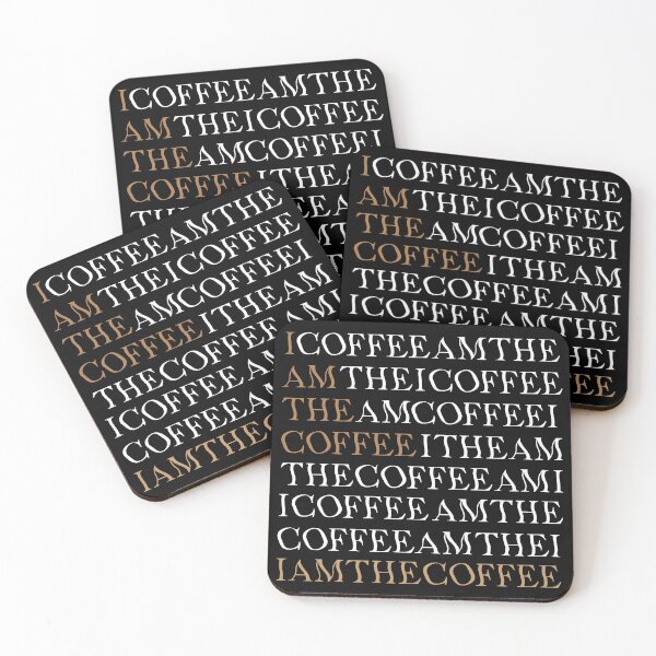 Item preview, I Am The Coffee Puzzle Text and Wavy Typography Design designed and sold by SleepingInCo.
