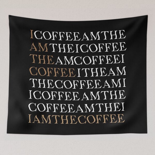 Item preview, I Am The Coffee Puzzle Text and Wavy Typography Design designed and sold by SleepingInCo.