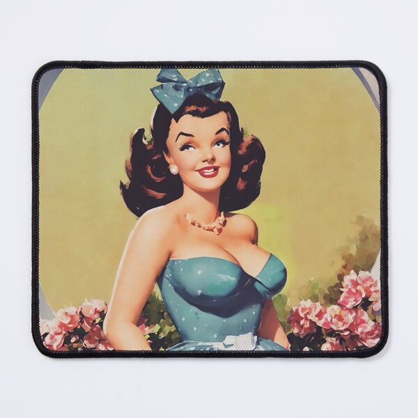 Item preview, Flowery Romantic Pinup Girl designed and sold by cutestpinups.