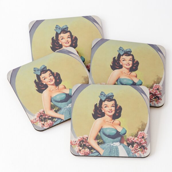 Item preview, Flowery Romantic Pinup Girl designed and sold by cutestpinups.