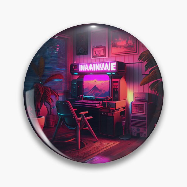 Item preview, Neon-Lit Gaming Den designed and sold by LukeAiWalker.