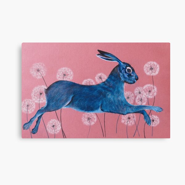 Blue Hare Canvas Print