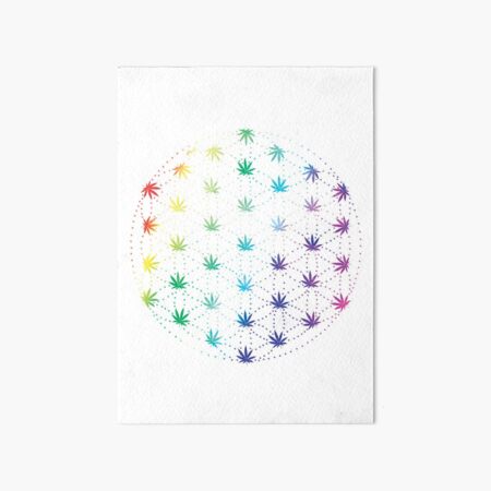 Flowers of Life Art Board Print
