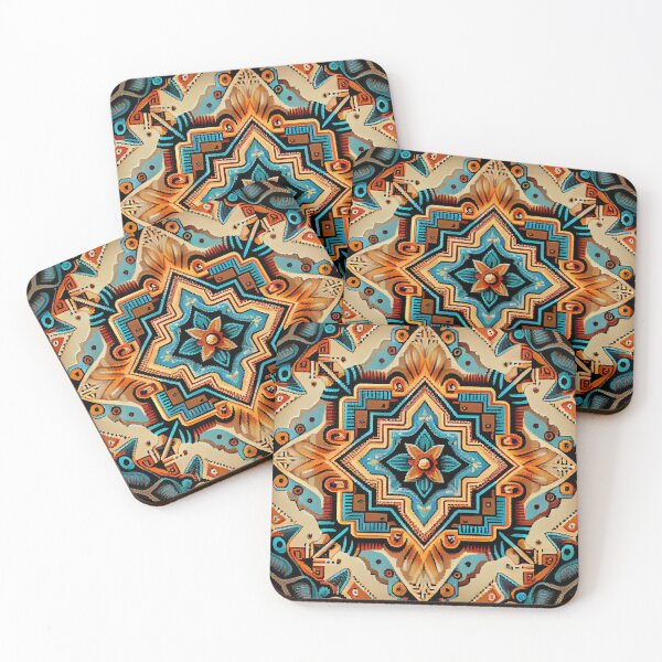 Artikelvorschau, Complex Southwestern Pattern Digital Painting entworfen und verkauft von CodeAndColors.
