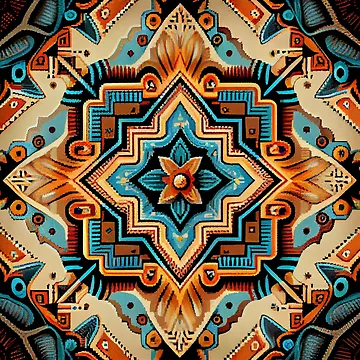 Vorschaubild zum Design Complex Southwestern Pattern Digital Painting von CodeAndColors