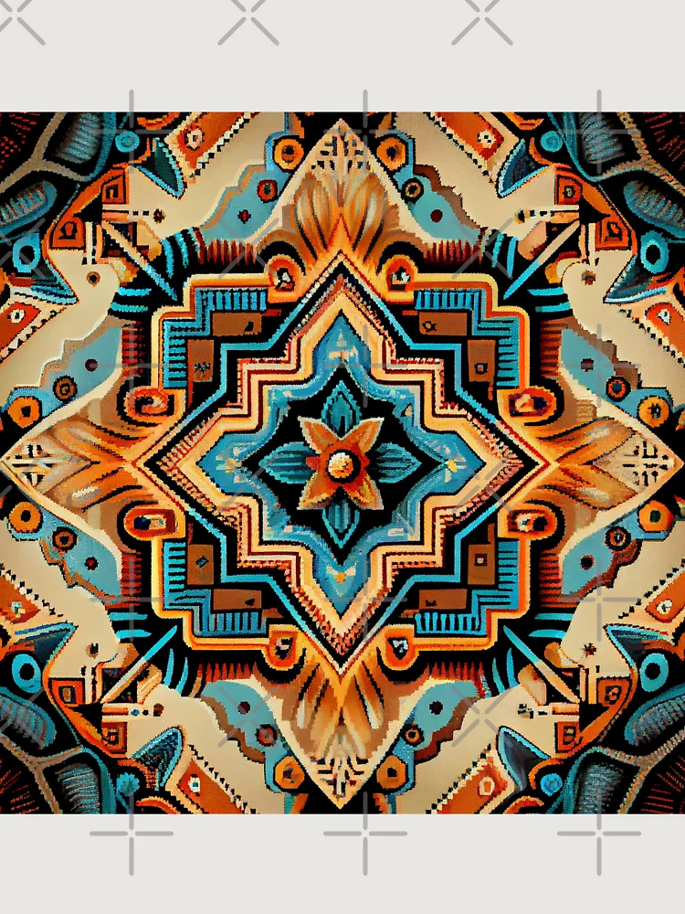 Thumbnail 6 von 6, Premium Oversized Pullover, Complex Southwestern Pattern Digital Painting designt und verkauft von CodeAndColors.