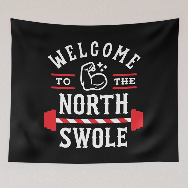 Item preview, Welcome To The North Swole (Funny Christmas Gym Pun) designed and sold by Brogress Project.
