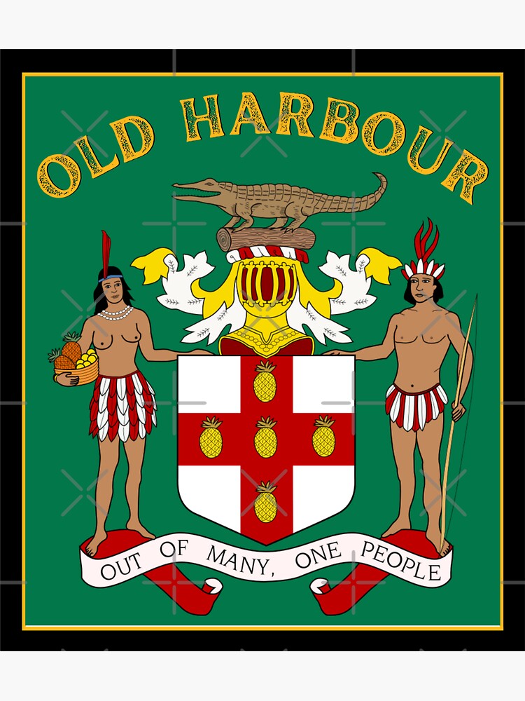 "City of Old Harbour Jamaica" Sticker for Sale by FedSherDesign Redbubble