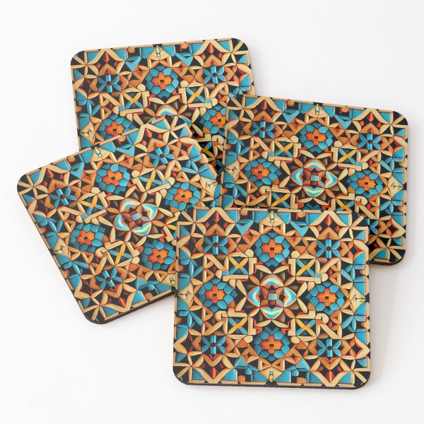 Item preview, Mosiac Aggressive Latin Pattern Digital Painting designed and sold by CodeAndColors.