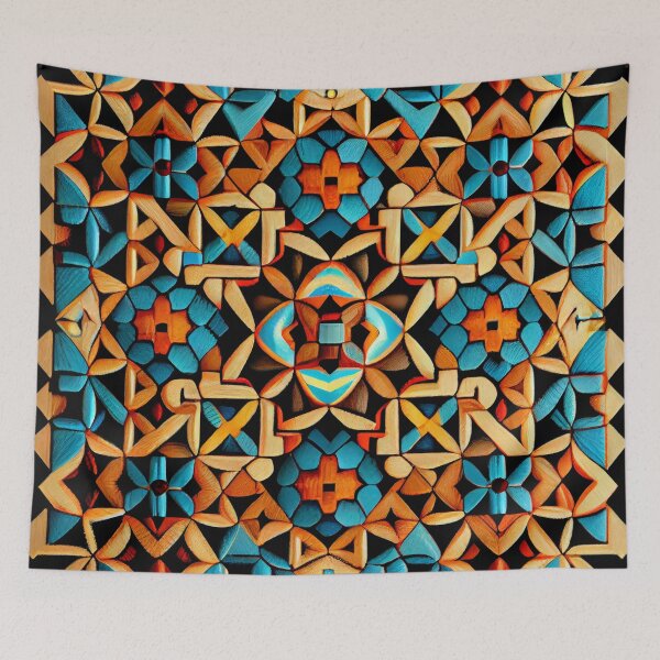 Item preview, Mosiac Aggressive Latin Pattern Digital Painting designed and sold by CodeAndColors.