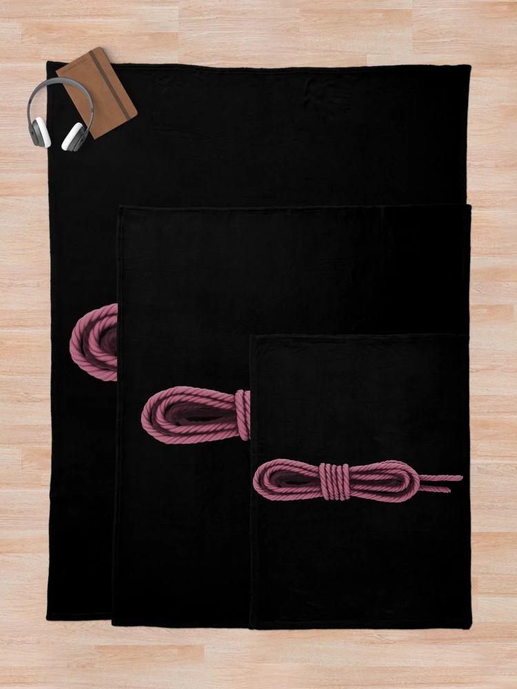 Thumbnail 5 of 6, Throw Blanket, Dominant Rope Rigger / Submissive Rope Bunny - Pink Rope Bondage designed and sold by ClickForMore.