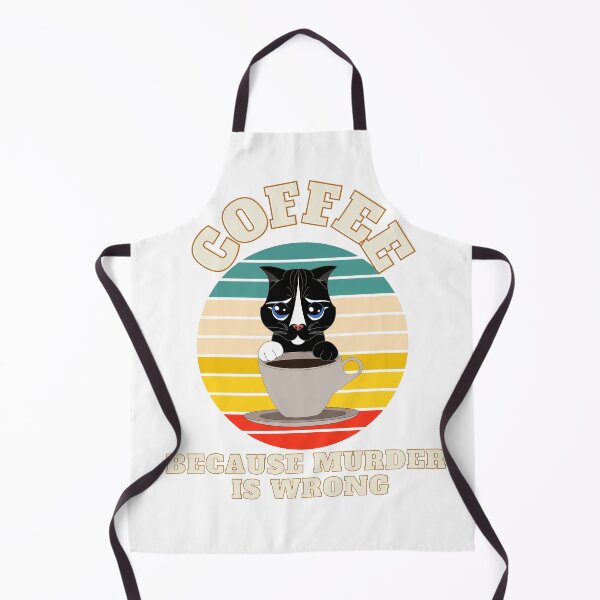 Item preview, Black Cat Coffee because murder is wrong funny cat lovers gift designed and sold by Dave Donovan.