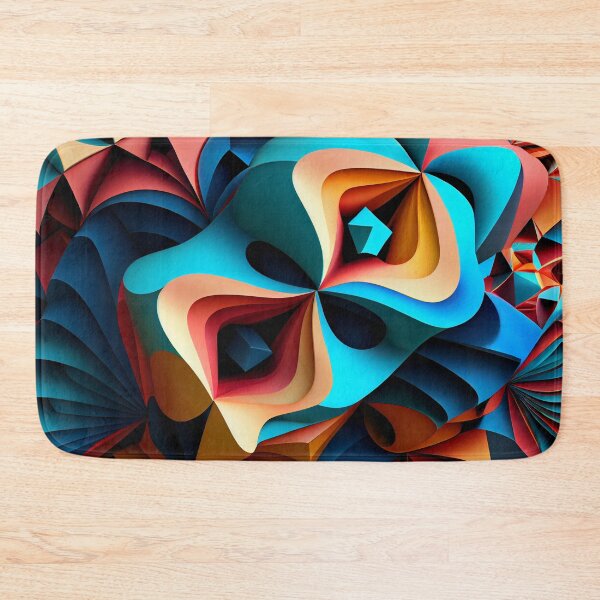 Item preview, Three Dimensional Colorful Maximalist Pattern Digital Painting designed and sold by CodeAndColors.