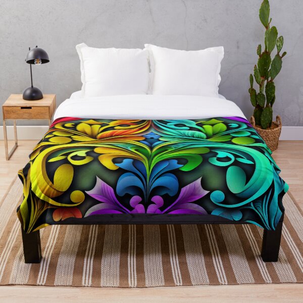 Artikelvorschau, Bright Rainbow Elegant European Pattern Digital Painting entworfen und verkauft von CodeAndColors.