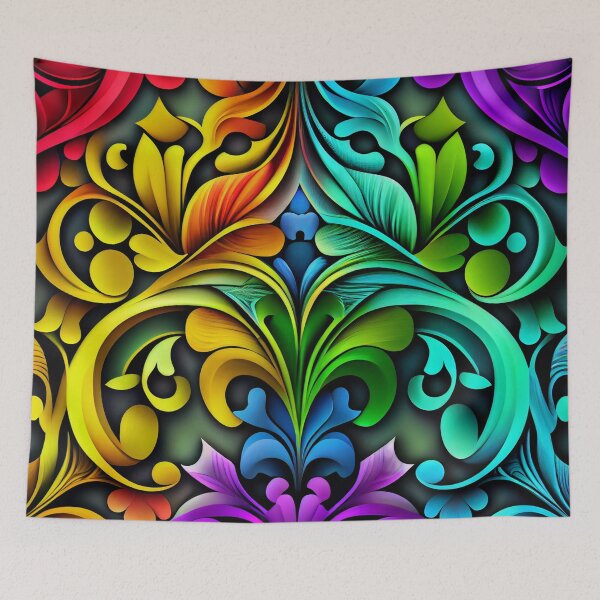 Item preview, Bright Rainbow Elegant European Pattern Digital Painting designed and sold by CodeAndColors.