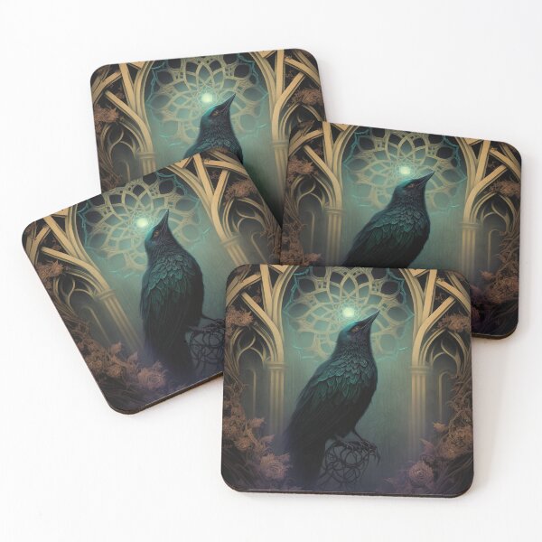 Item preview, Raven framed in Gold designed and sold by Ghosty-Patterns.