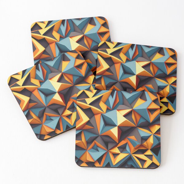 Item preview, Angular Complex Contemporary Pattern Digital Painting designed and sold by CodeAndColors.
