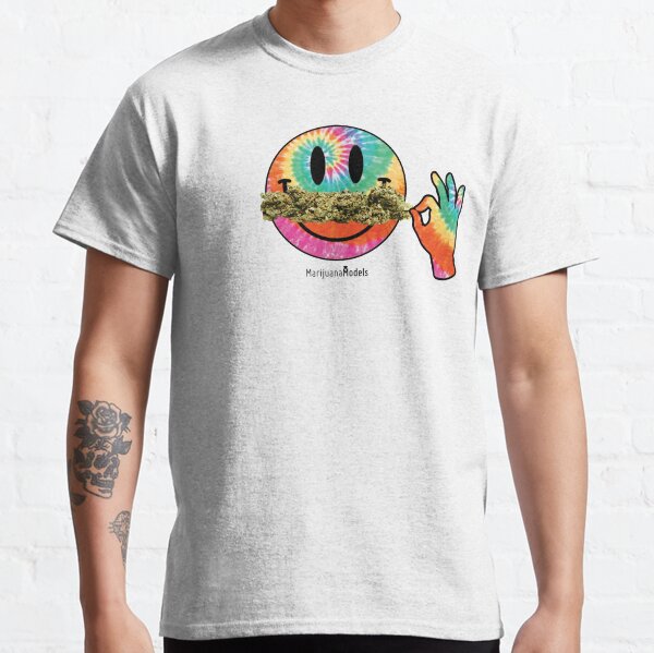Smiley Weedstache Classic T-Shirt