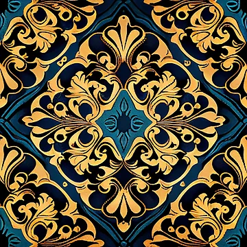 Vorschaubild zum Design Aggressive Hollywood Regency Pattern Digital Painting von CodeAndColors