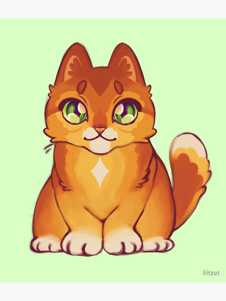 Firestar Fireheart Warrior Cats Postcard for Sale by alicialynne