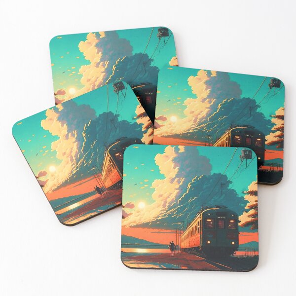 Item preview, Retro Anime Style Old Japanese Train designed and sold by KaPrints.