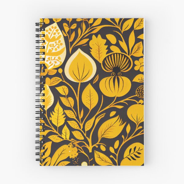 Item preview, Yellow Enchanted Scandinavian Pattern Digital Painting designed and sold by CodeAndColors.