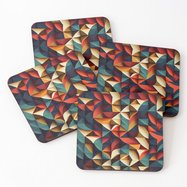 Item preview, Angular Complex Contemporary Pattern Digital Painting designed and sold by CodeAndColors.