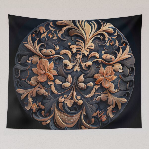 Aperçu de l'œuvre Designer Ceramic Floral Pattern Digital Painting créée et vendue par CodeAndColors.